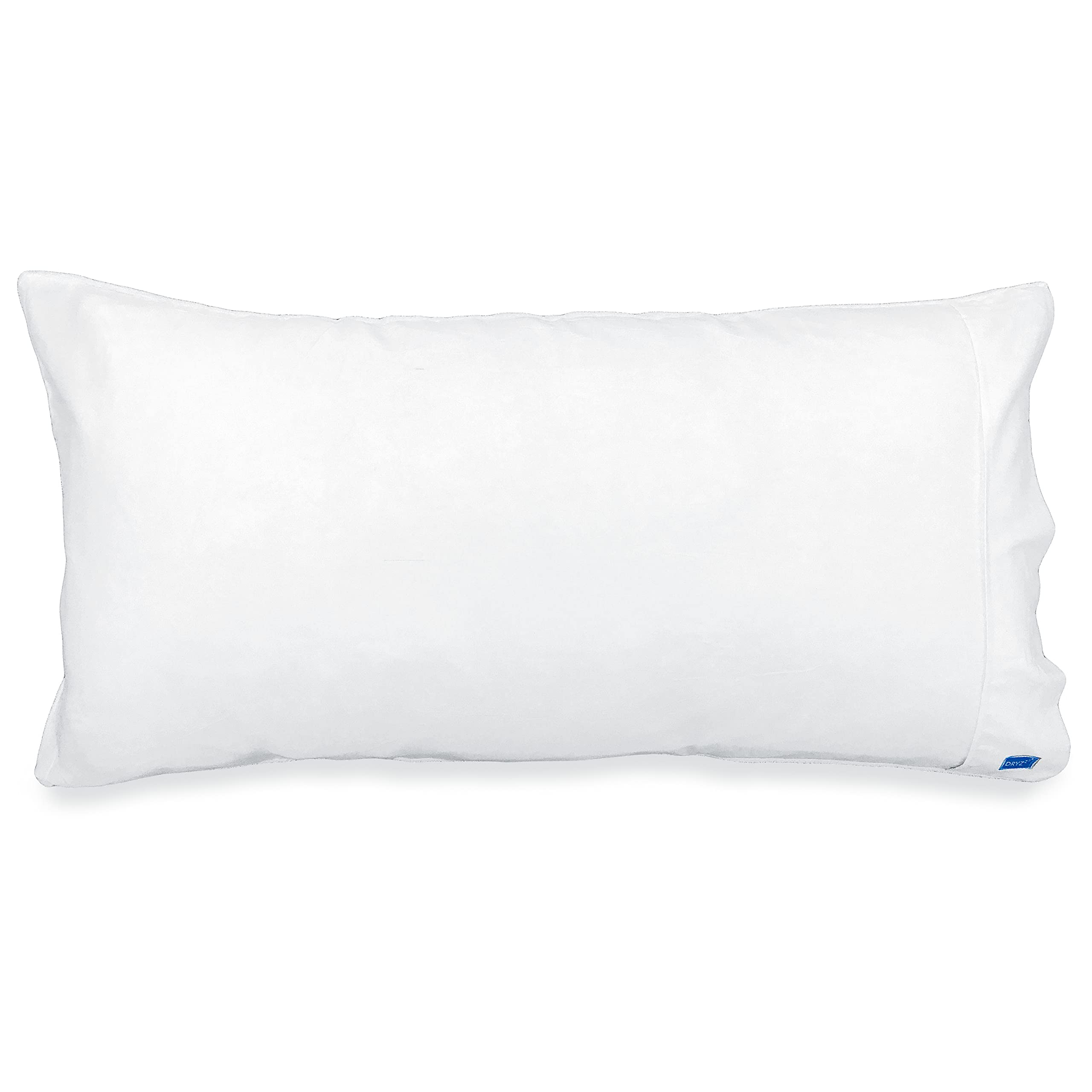 DryZzz King White Microfiber Pillowcase Absorbent Cooling 2-in-1 Design Machine Washable Premium Quality